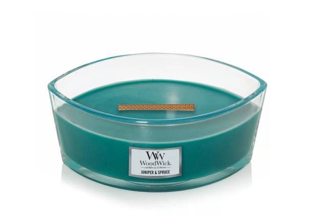 Ароматична свічка з ароматом ялівцю та шавлії Woodwick Ellipse Juniper & Spruce 453 г